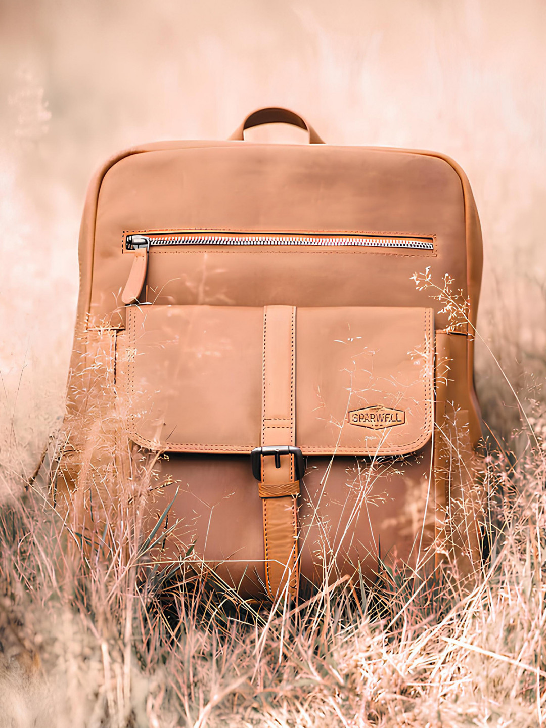 Kožený batoh Sparwell London – koňak